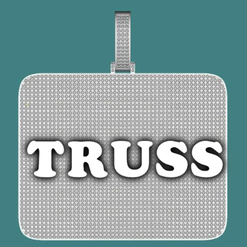 CUSTOM LETTER NECKLACE 3D BIG SQUARE sold by The GUU Shop