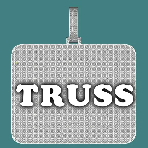 CUSTOM LETTER NECKLACE 3D BIG SQUARE sold by The GUU Shop