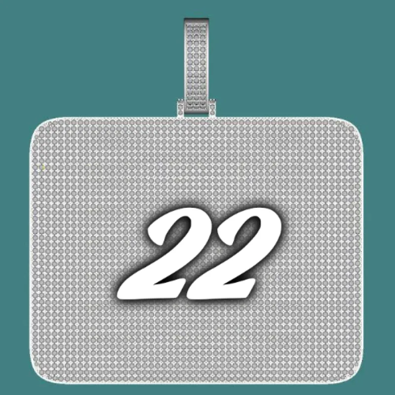 CUSTOM LETTER NECKLACE 3D BIG SQUARE sold by The GUU Shop