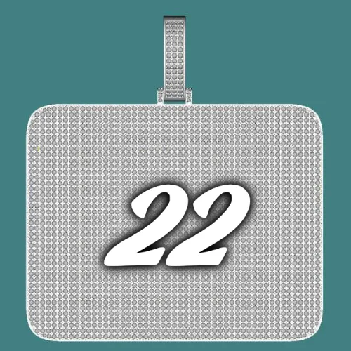 CUSTOM LETTER NECKLACE 3D BIG SQUARE sold by The GUU Shop