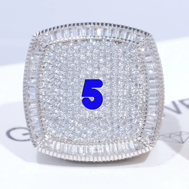 CUSTOM LETTER 3D ICED RING sold by The GUU Shop