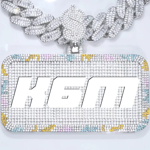 CUSTOM LETTER NECKLACE 3D COLORFUL SQUARE sold by The GUU Shop