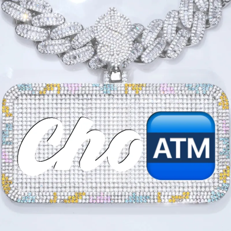 CUSTOM LETTER NECKLACE 3D COLORFUL SQUARE sold by The GUU Shop