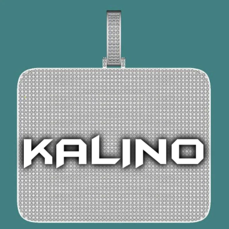 CUSTOM LETTER NECKLACE 3D BIG SQUARE sold by The GUU Shop