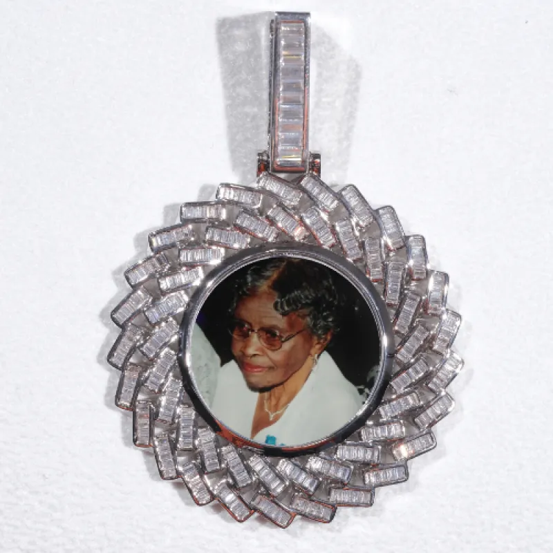 Large 3D Baguette Custom Picture Pendant sold by The GUU Shop