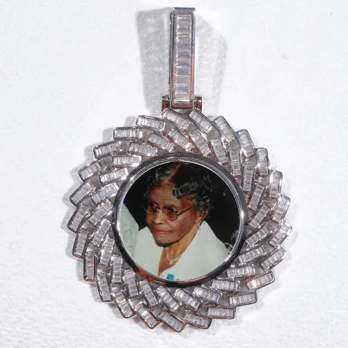 Large 3D Baguette Custom Picture Pendant sold by The GUU Shop