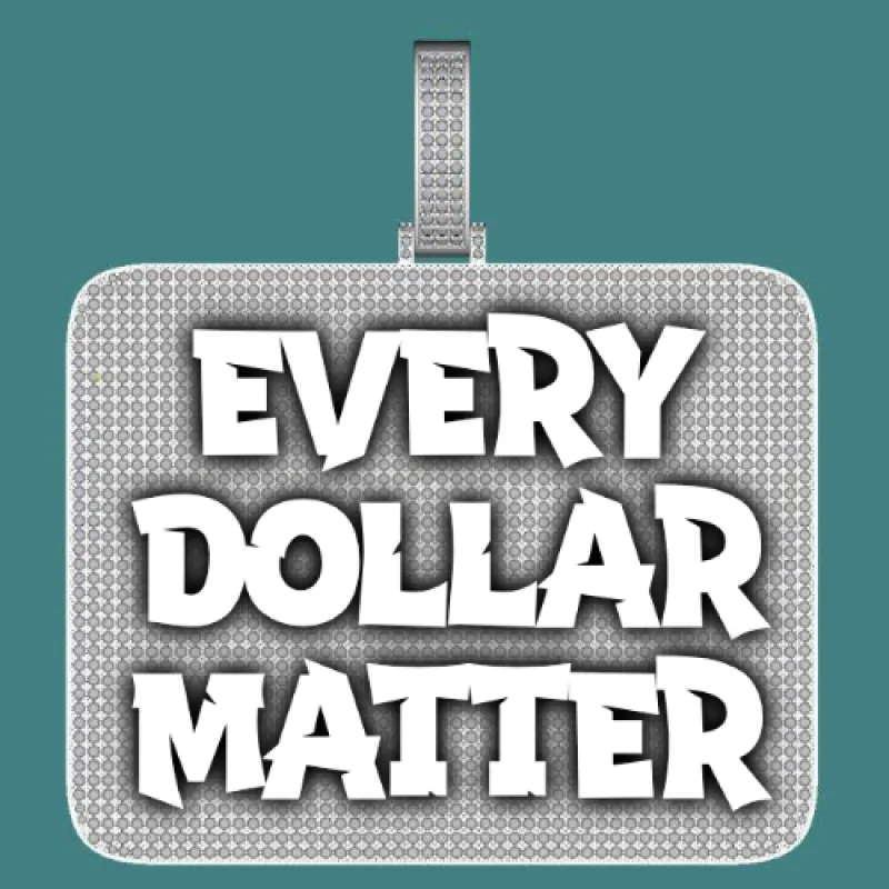 CUSTOM LETTER NECKLACE 3D BIG SQUARE sold by The GUU Shop