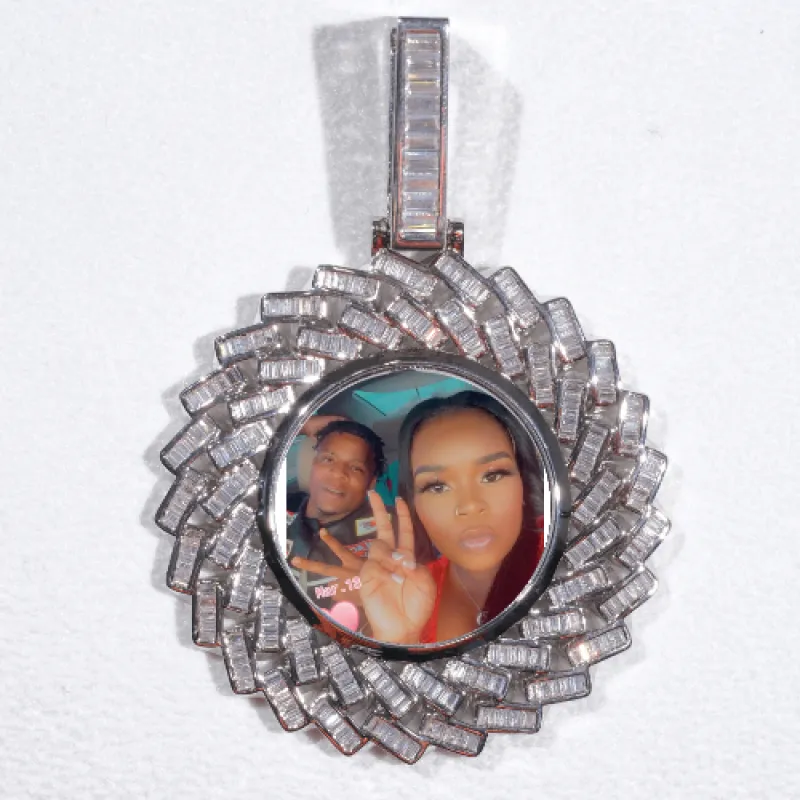 Large 3D Baguette Custom Picture Pendant sold by The GUU Shop