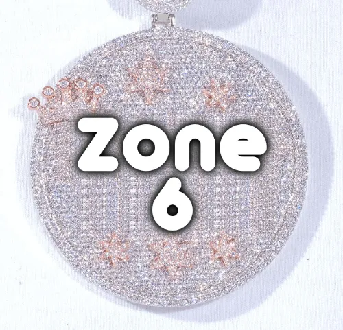 CUSTOM LETTER NECKLACE 3D BIG CROWN DISC sold by The GUU Shop