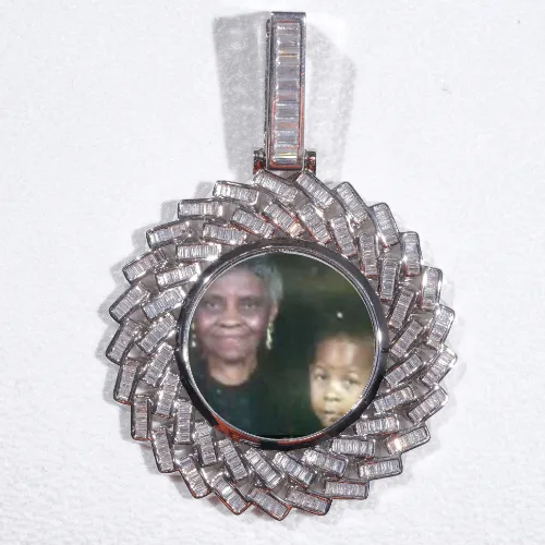 Large 3D Baguette Custom Picture Pendant sold by The GUU Shop