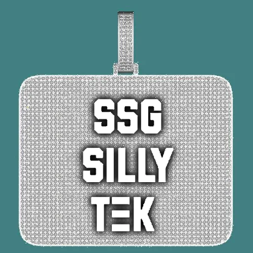 CUSTOM LETTER NECKLACE 3D BIG SQUARE sold by The GUU Shop