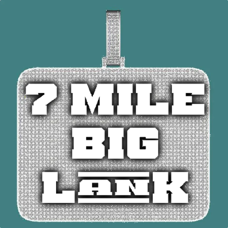 CUSTOM LETTER NECKLACE 3D BIG SQUARE sold by The GUU Shop