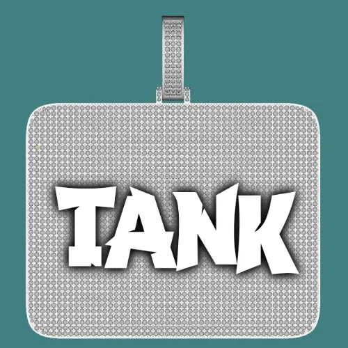 CUSTOM LETTER NECKLACE 3D BIG SQUARE sold by The GUU Shop