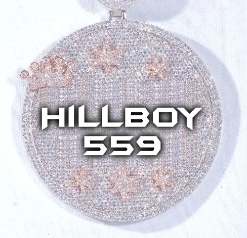 CUSTOM LETTER NECKLACE 3D BIG CROWN DISC sold by The GUU Shop