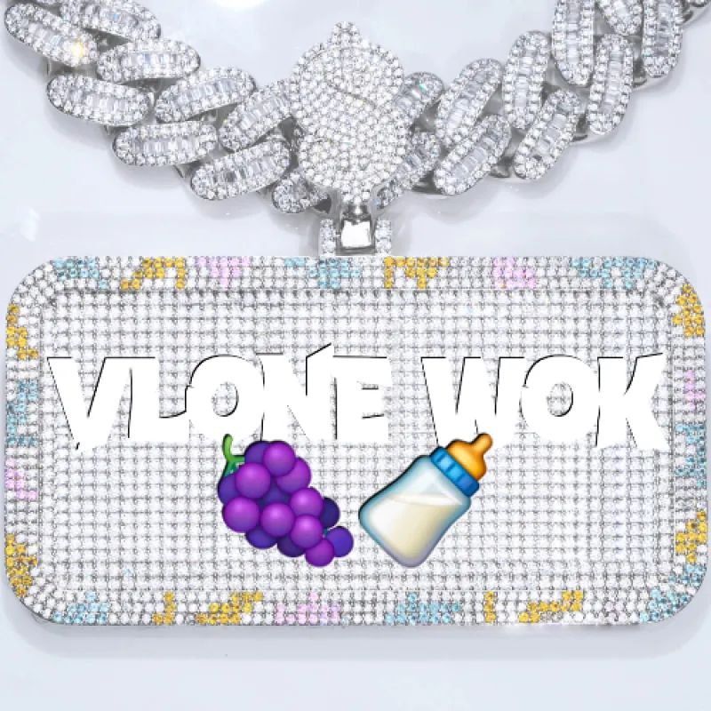 CUSTOM LETTER NECKLACE 3D COLORFUL SQUARE sold by The GUU Shop