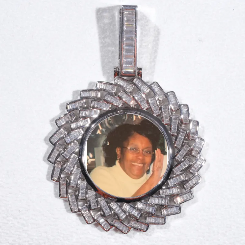 Large 3D Baguette Custom Picture Pendant sold by The GUU Shop