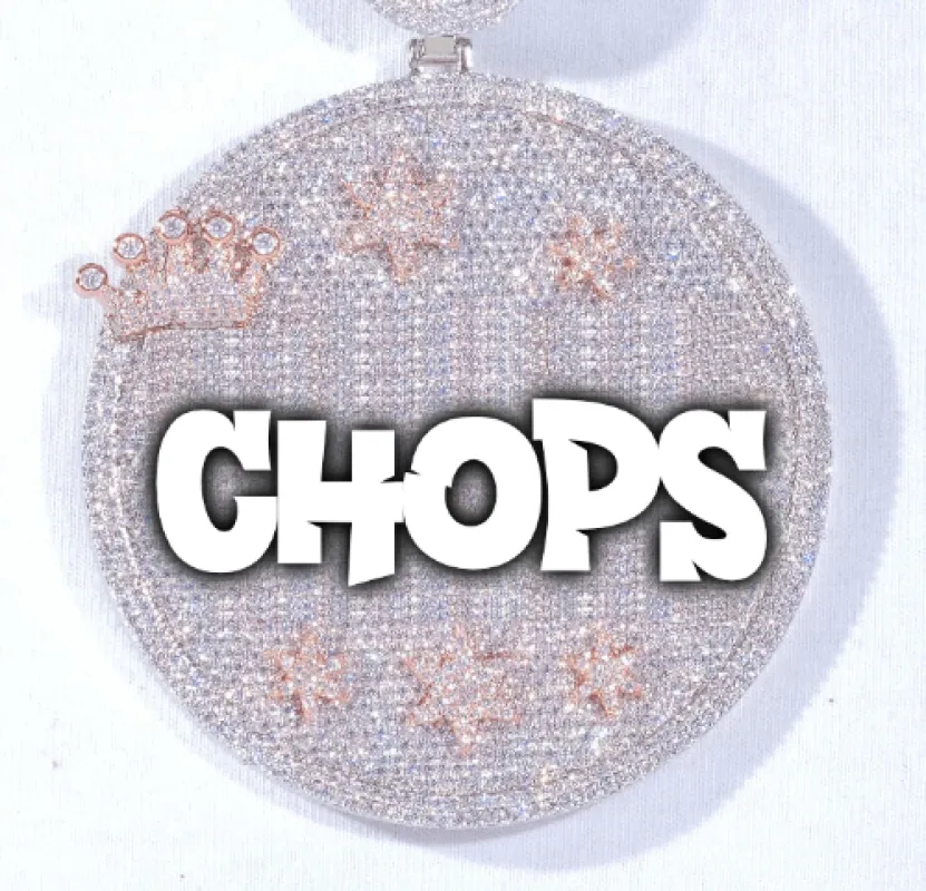 CUSTOM LETTER NECKLACE 3D BIG CROWN DISC sold by The GUU Shop