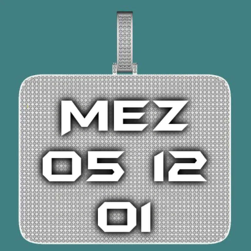 CUSTOM LETTER NECKLACE 3D BIG SQUARE sold by The GUU Shop