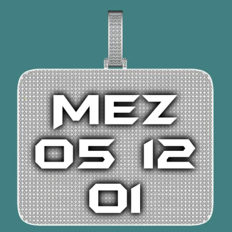 CUSTOM LETTER NECKLACE 3D BIG SQUARE sold by The GUU Shop