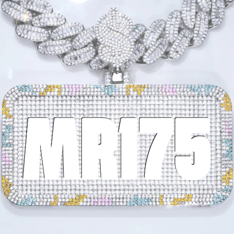 CUSTOM LETTER NECKLACE 3D COLORFUL SQUARE sold by The GUU Shop