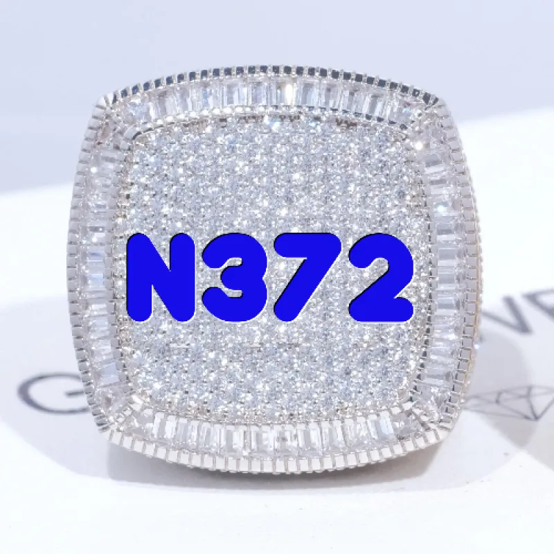 CUSTOM LETTER 3D ICED RING sold by The GUU Shop