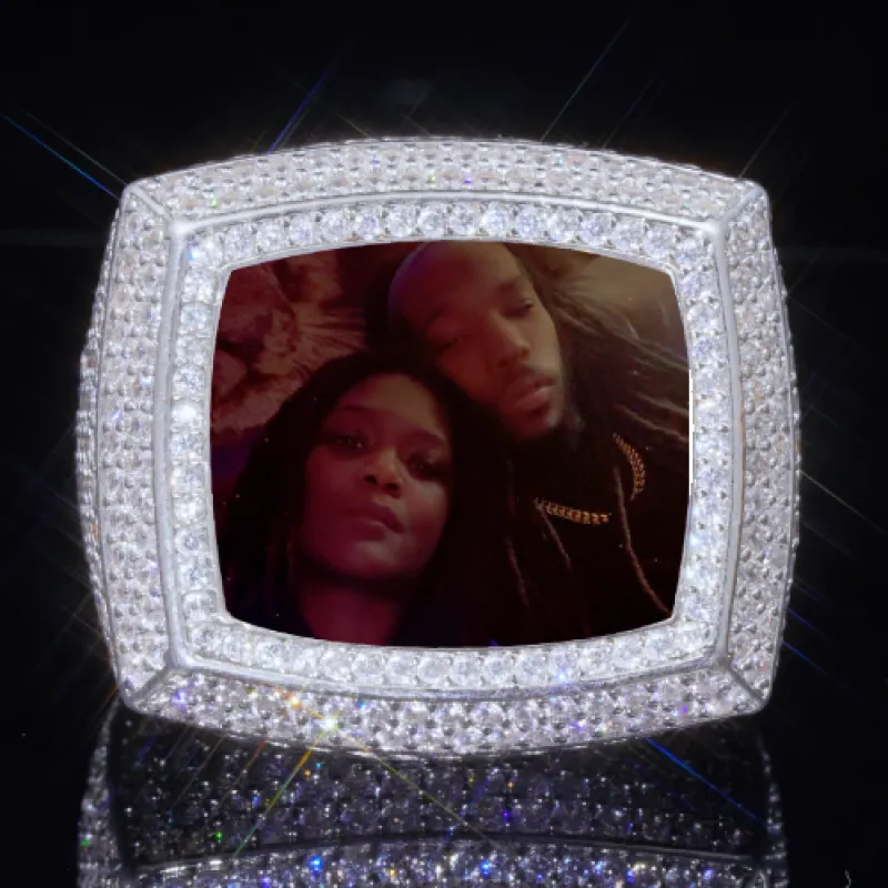 3D CUSTOM PICTURE ICED RING sold by The GUU Shop