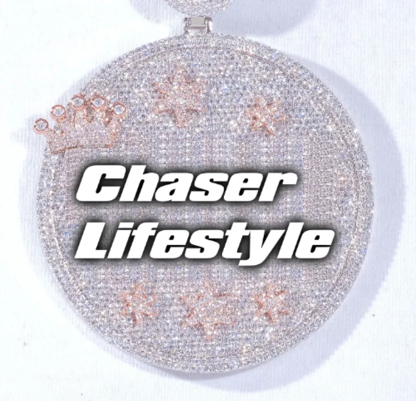 CUSTOM LETTER NECKLACE 3D BIG CROWN DISC sold by The GUU Shop