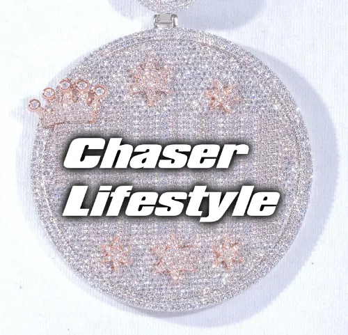 CUSTOM LETTER NECKLACE 3D BIG CROWN DISC sold by The GUU Shop