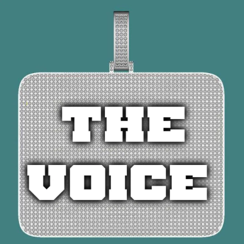 CUSTOM LETTER NECKLACE 3D BIG SQUARE sold by The GUU Shop