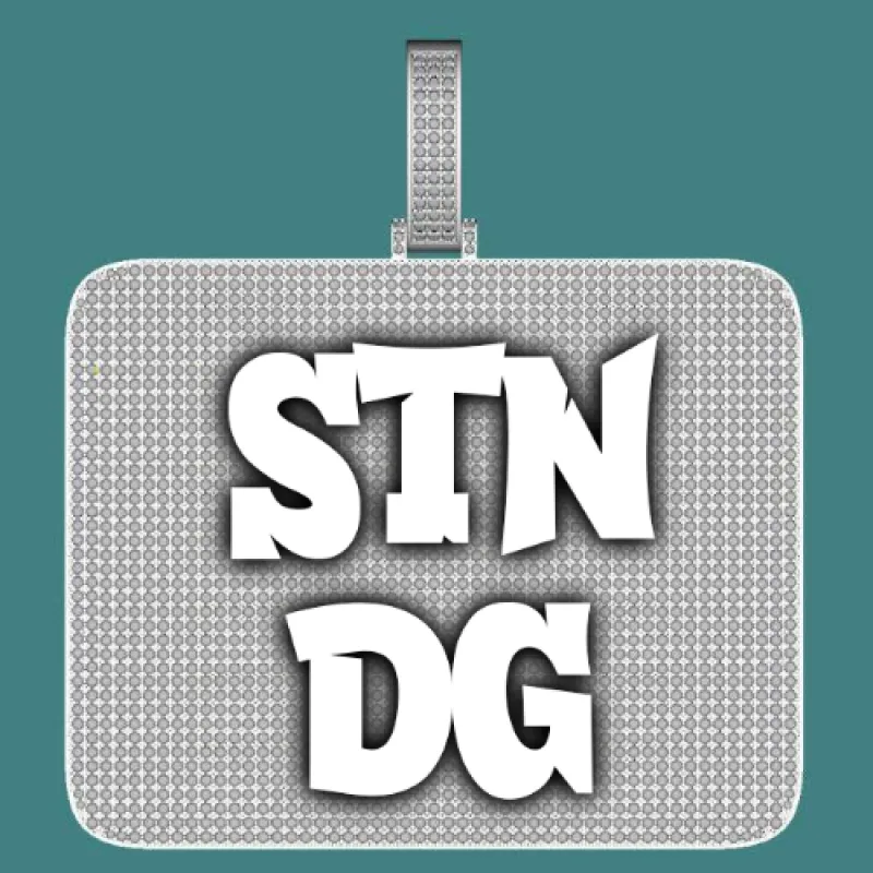 CUSTOM LETTER NECKLACE 3D BIG SQUARE sold by The GUU Shop