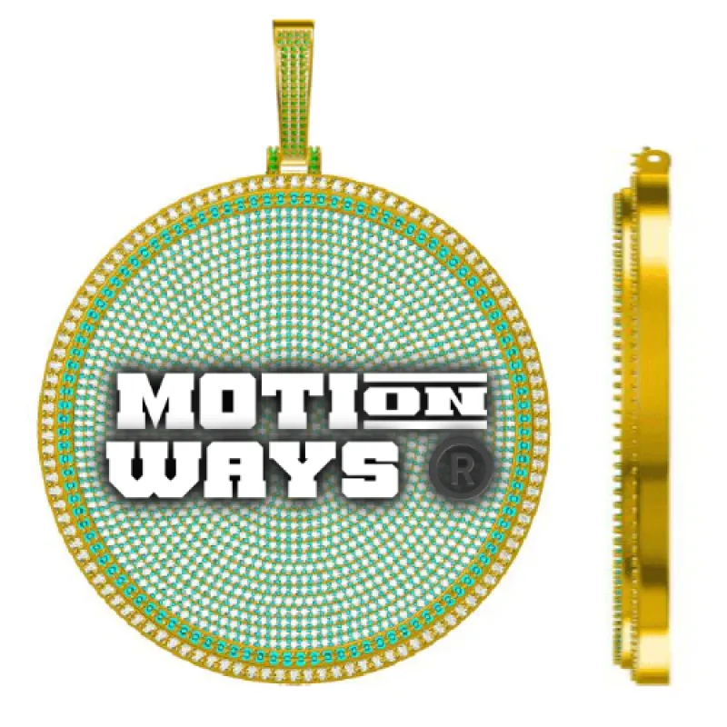 CUSTOM LETTER NECKLACE 3D BIG DISC sold by The GUU Shop