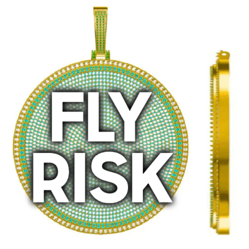 CUSTOM LETTER NECKLACE 3D BIG DISC sold by The GUU Shop