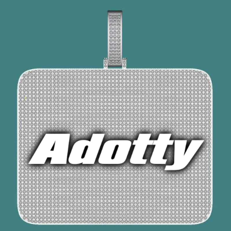 CUSTOM LETTER NECKLACE 3D BIG SQUARE sold by The GUU Shop