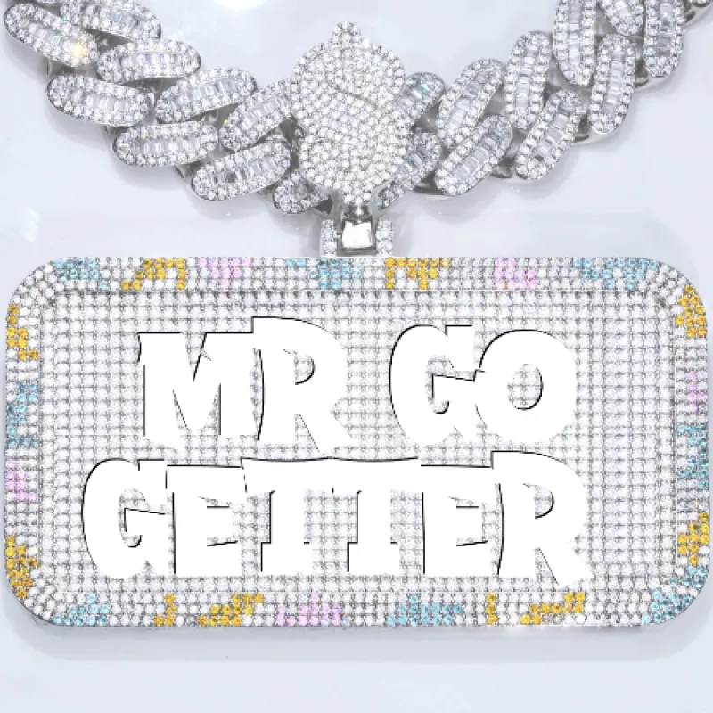 CUSTOM LETTER NECKLACE 3D COLORFUL SQUARE sold by The GUU Shop