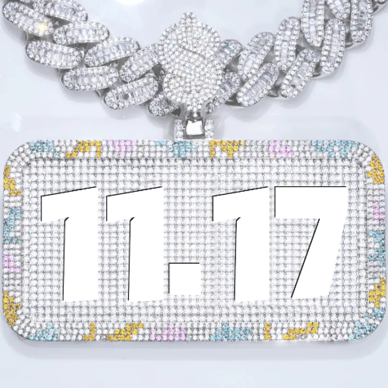 CUSTOM LETTER NECKLACE 3D COLORFUL SQUARE sold by The GUU Shop