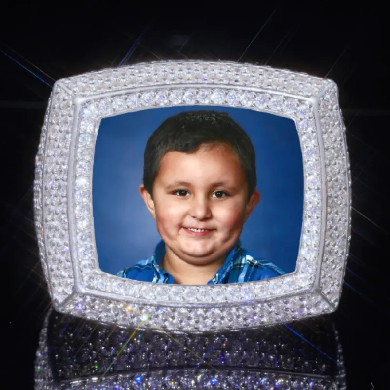 3D CUSTOM PICTURE ICED RING sold by The GUU Shop