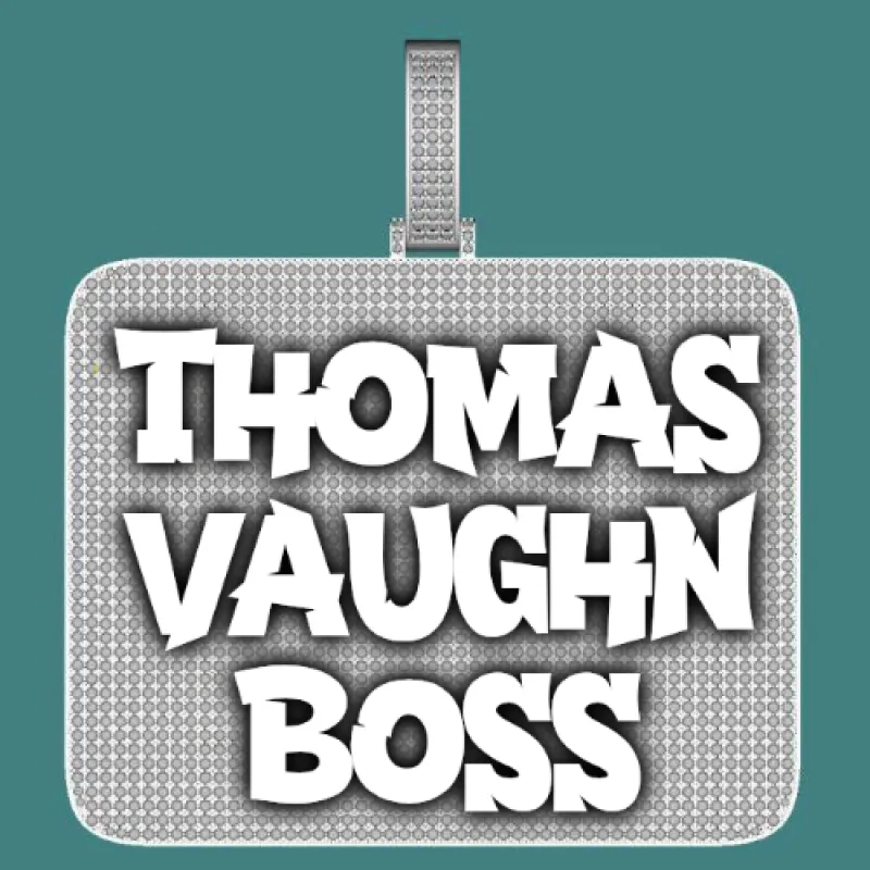 CUSTOM LETTER NECKLACE 3D BIG SQUARE sold by The GUU Shop