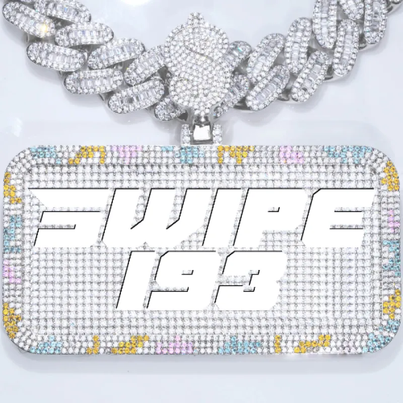 CUSTOM LETTER NECKLACE 3D COLORFUL SQUARE sold by The GUU Shop