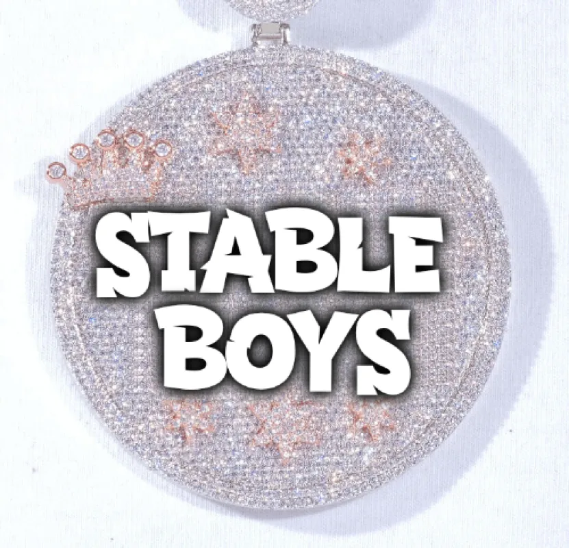 CUSTOM LETTER NECKLACE 3D BIG CROWN DISC sold by The GUU Shop