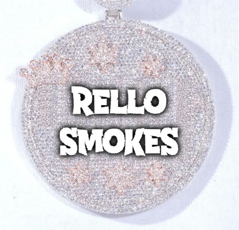 CUSTOM LETTER NECKLACE 3D BIG CROWN DISC sold by The GUU Shop