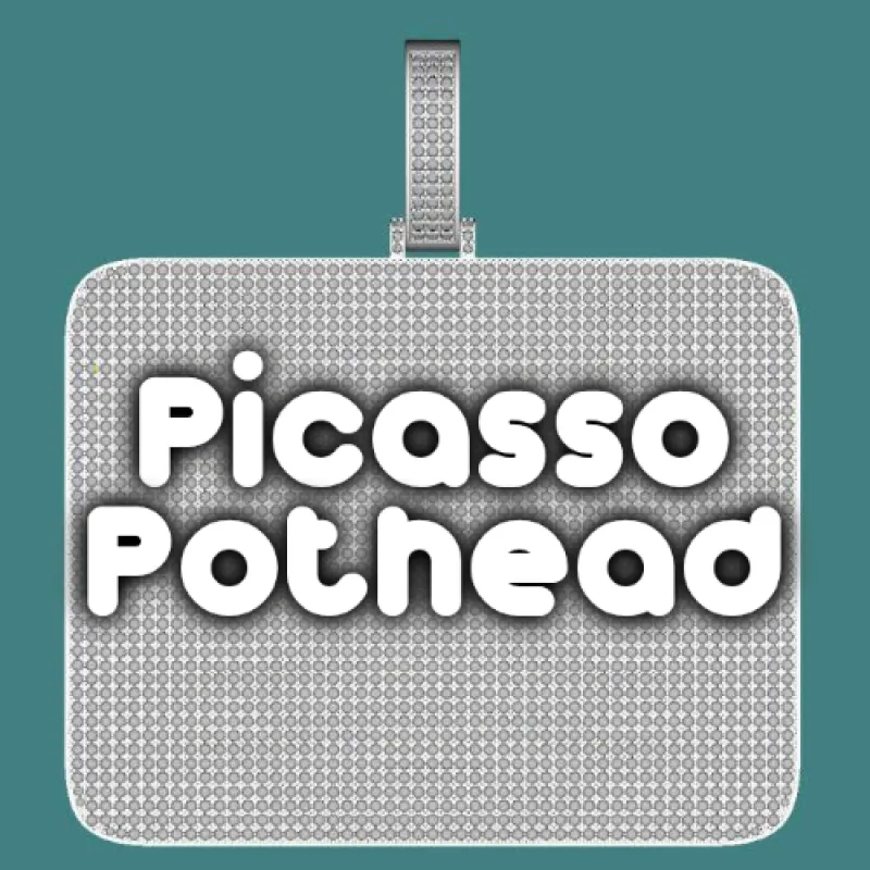 CUSTOM LETTER NECKLACE 3D BIG SQUARE sold by The GUU Shop