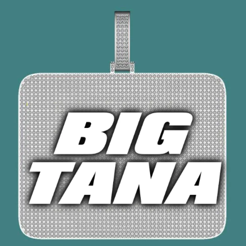 CUSTOM LETTER NECKLACE 3D BIG SQUARE sold by The GUU Shop