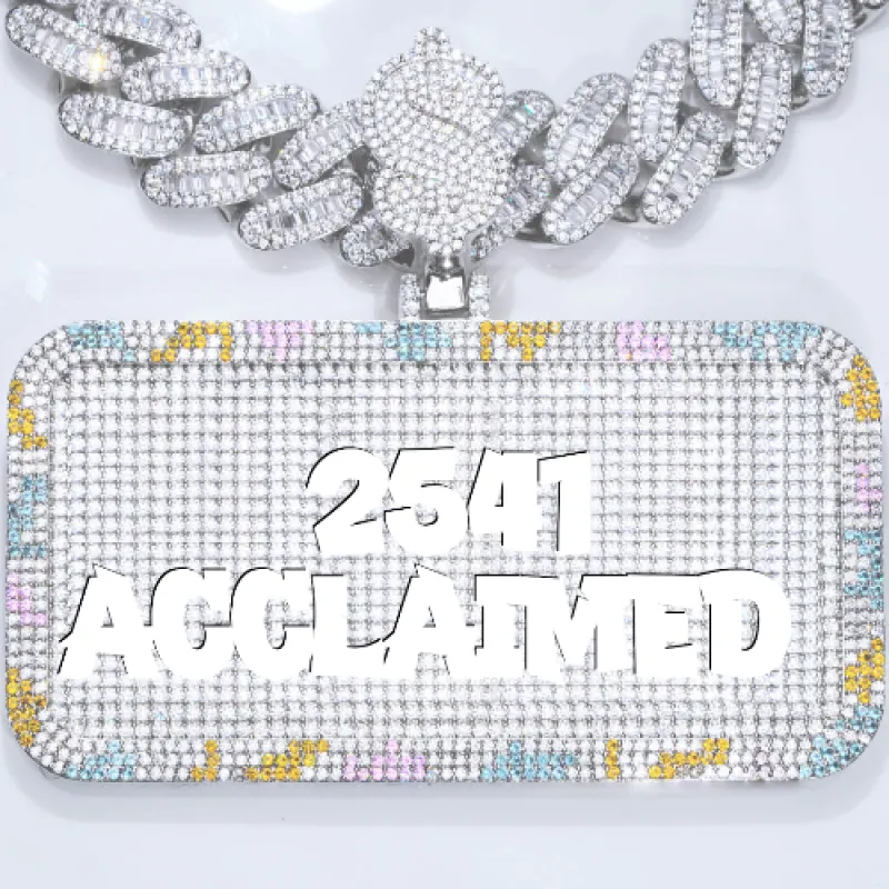 CUSTOM LETTER NECKLACE 3D COLORFUL SQUARE sold by The GUU Shop