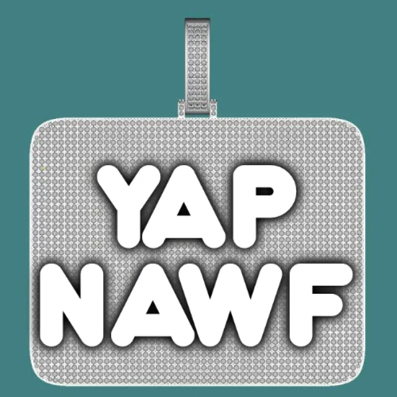 CUSTOM LETTER NECKLACE 3D BIG SQUARE sold by The GUU Shop