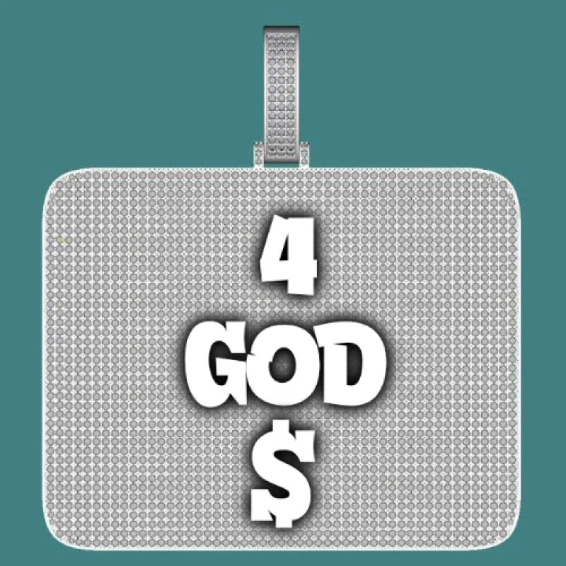 CUSTOM LETTER NECKLACE 3D BIG SQUARE sold by The GUU Shop