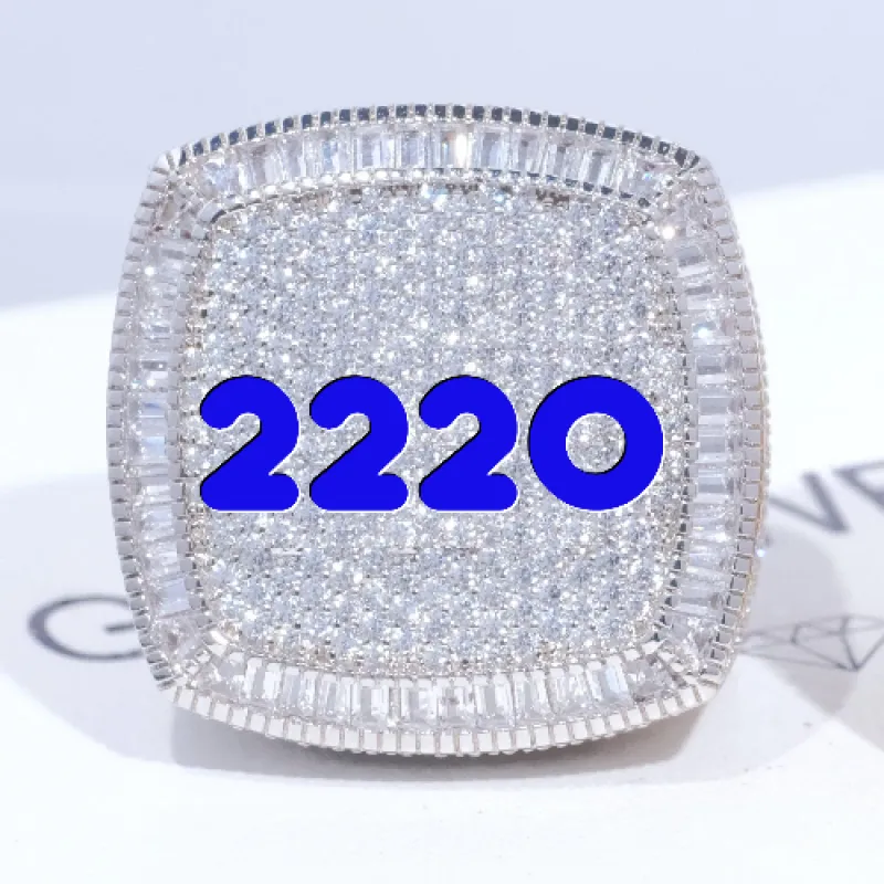 CUSTOM LETTER 3D ICED RING sold by The GUU Shop