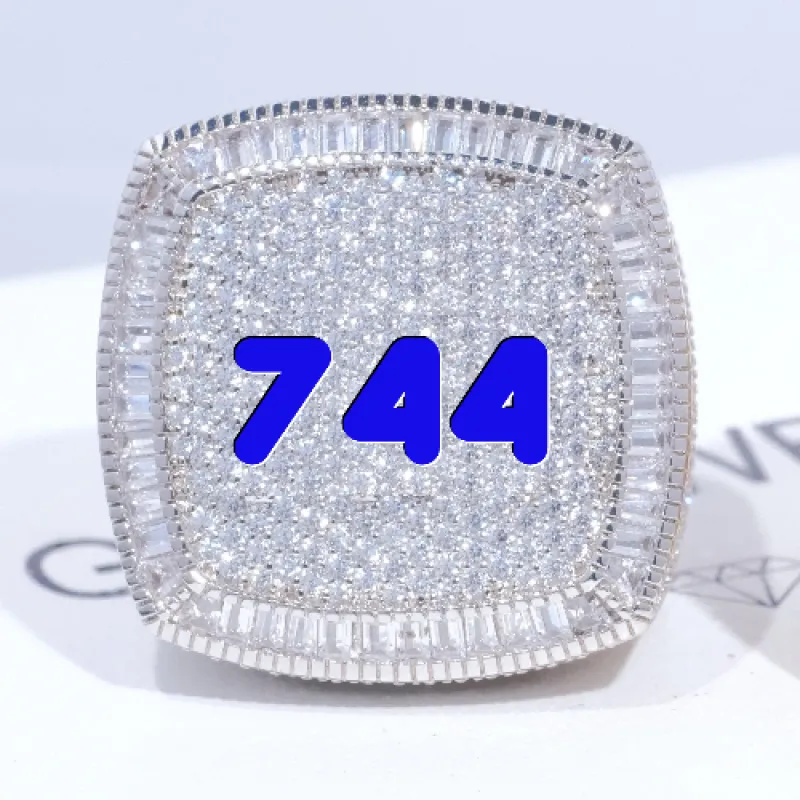 CUSTOM LETTER 3D ICED RING sold by The GUU Shop