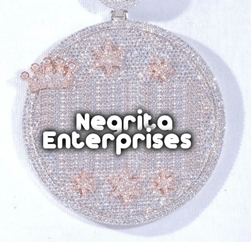 CUSTOM LETTER NECKLACE 3D BIG CROWN DISC made by The GUU Shop