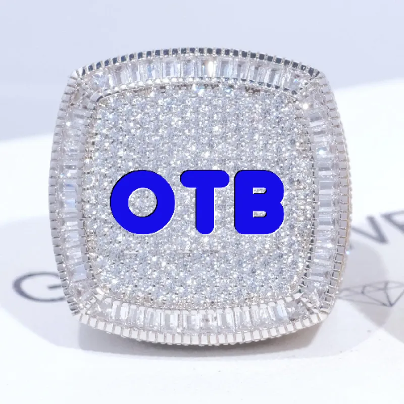 CUSTOM LETTER 3D ICED RING sold by The GUU Shop