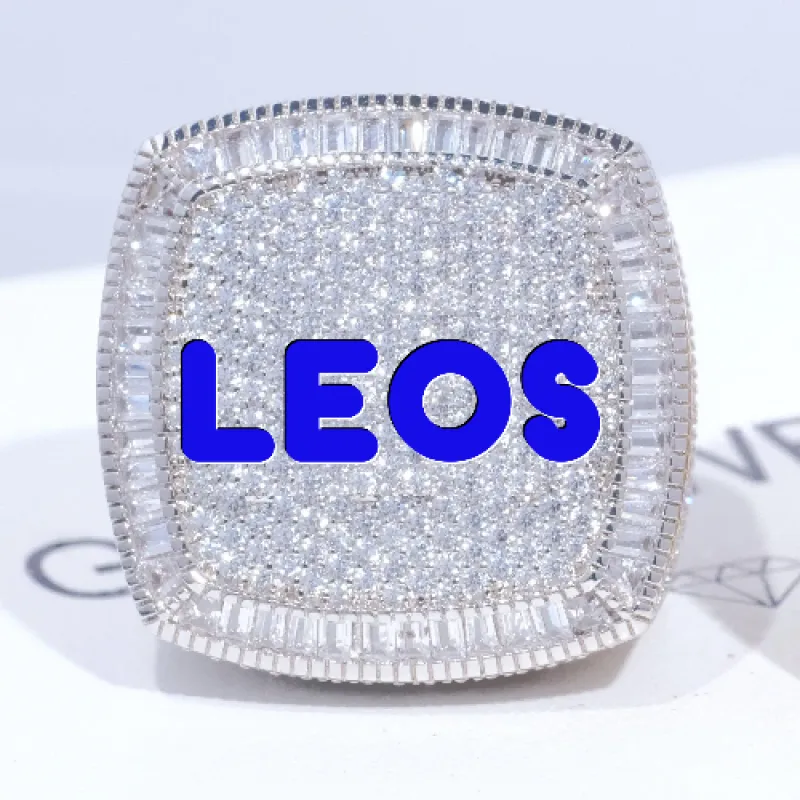 CUSTOM LETTER 3D ICED RING sold by The GUU Shop